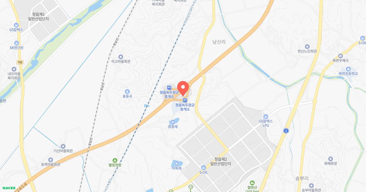 정읍녹두장군(천안)휴게소 위치 지도