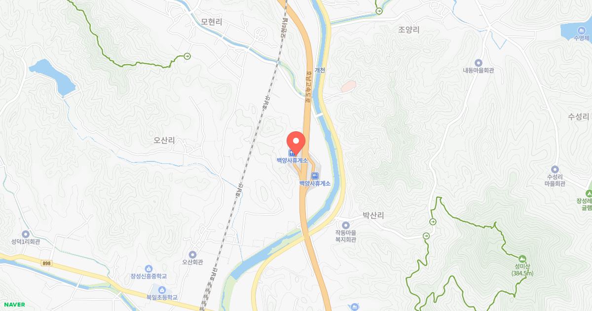 백양사(순천)휴게소 위치 지도