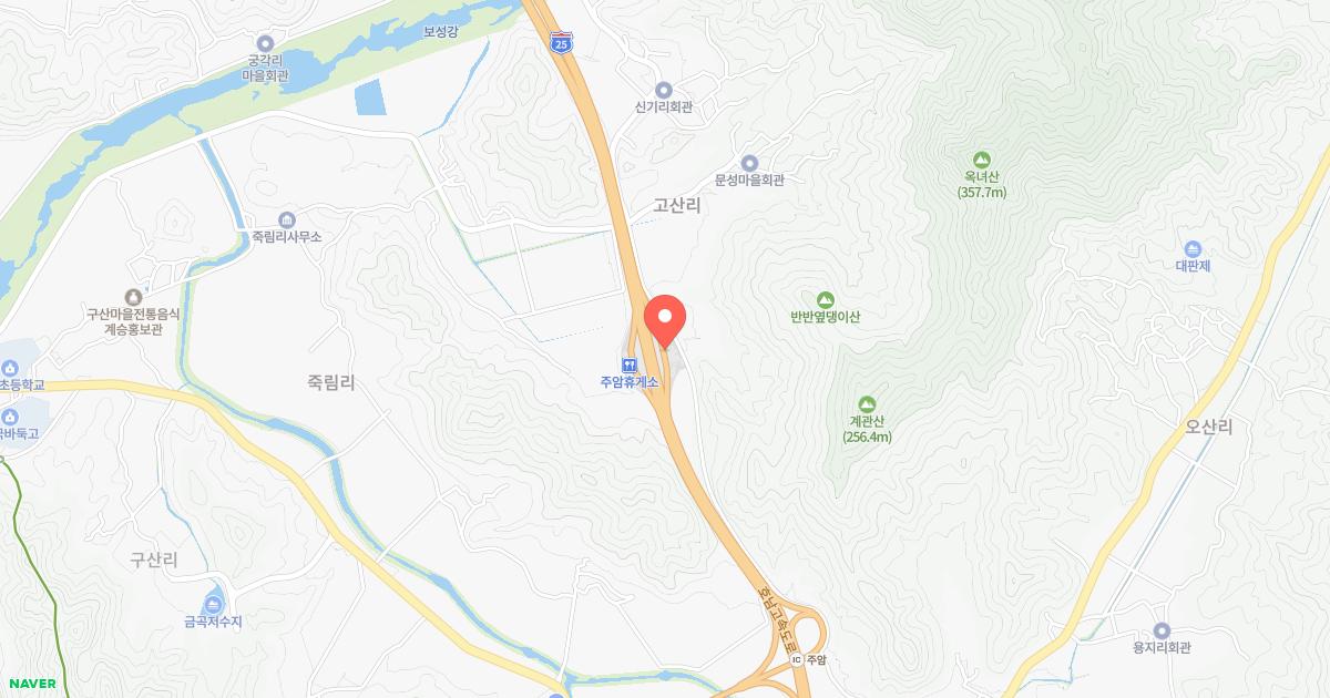 주암(천안)휴게소 위치 지도