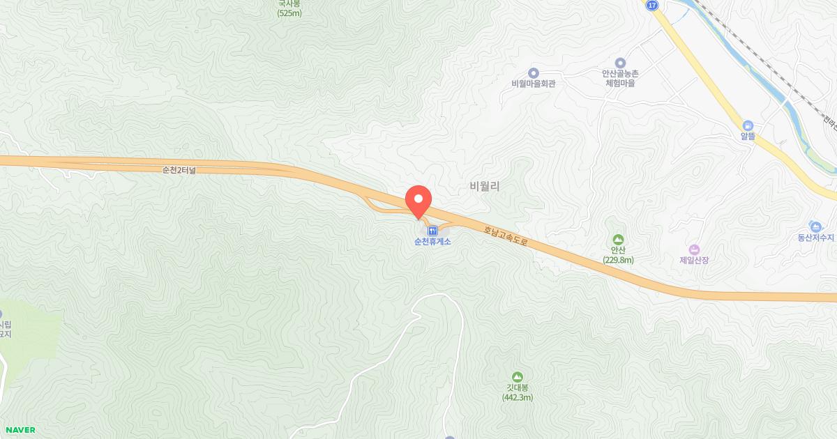 순천(순천)휴게소 위치 지도