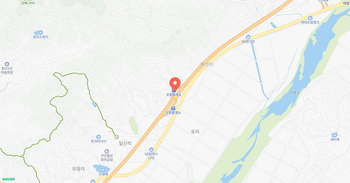 오창(남이)휴게소 위치 지도