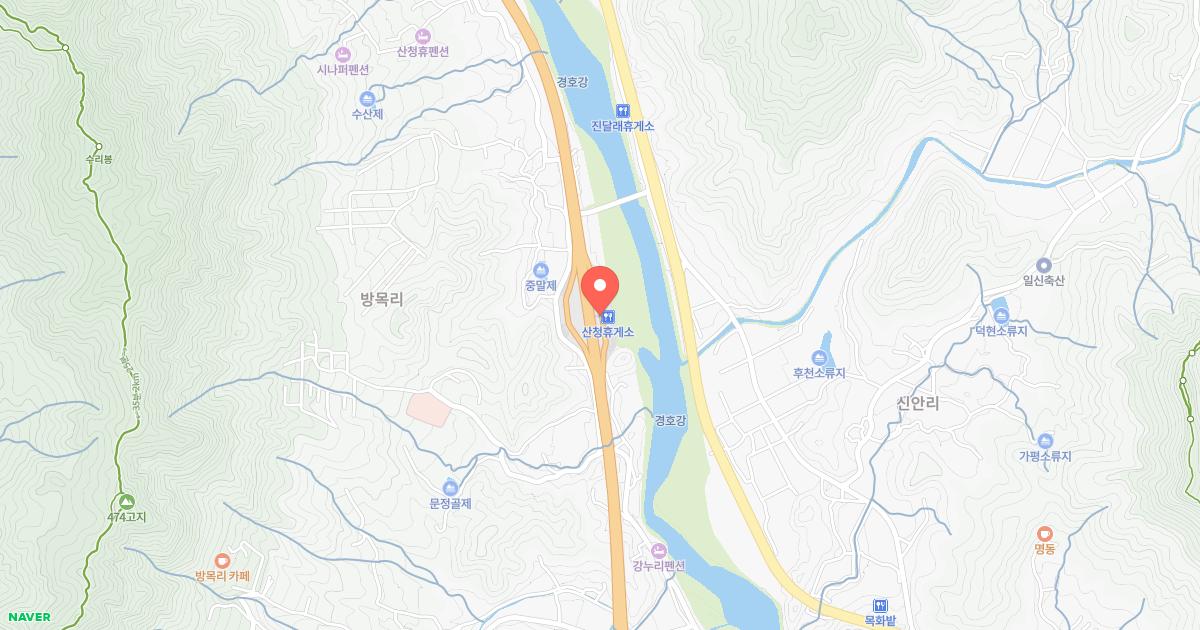 산청(대전)휴게소 위치 지도