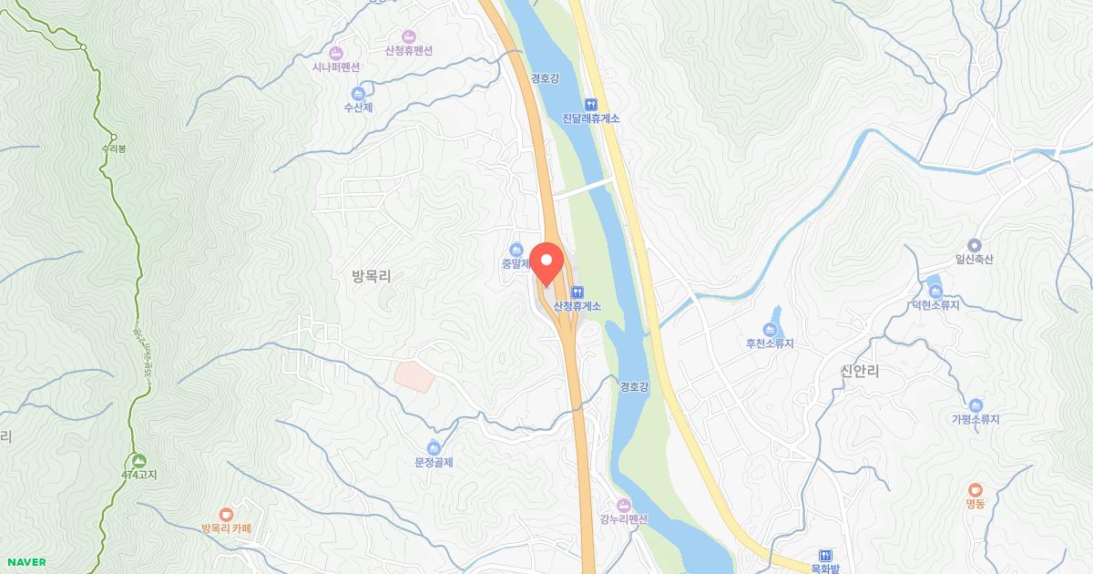 산청(통영)휴게소 위치 지도
