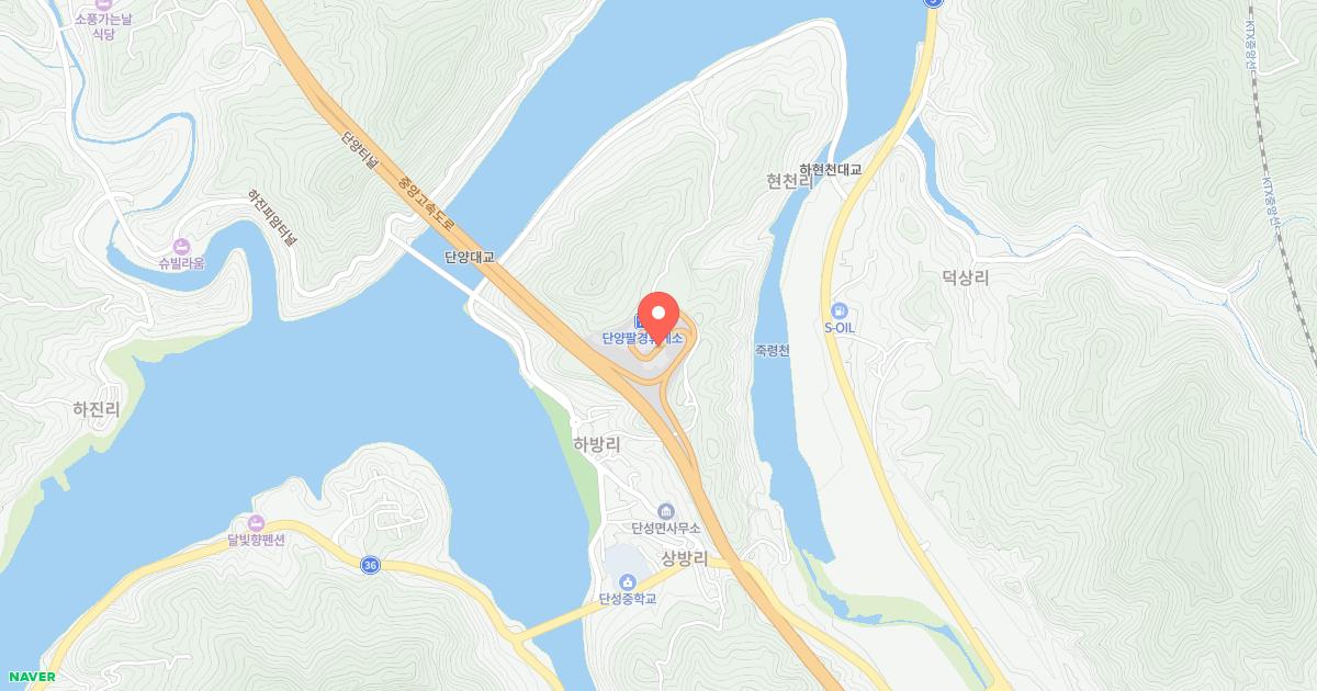 단양팔경(춘천)휴게소 위치 지도