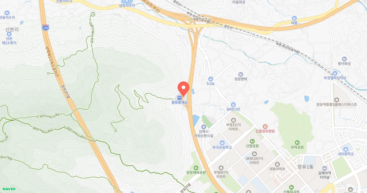 장유(서부산)휴게소 위치 지도
