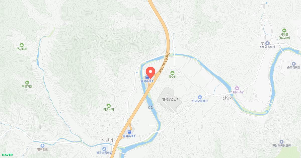 벌곡(논산)휴게소 위치 지도