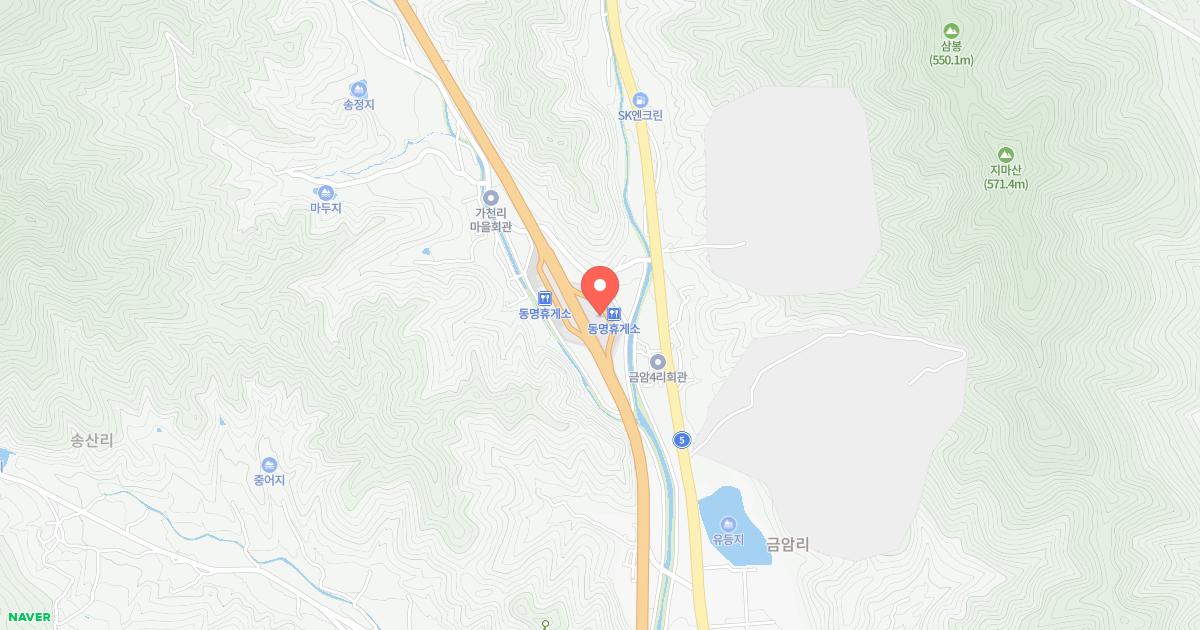 동명(춘천)휴게소 위치 지도