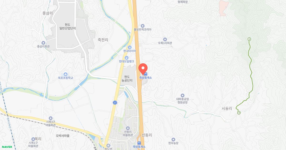 죽암(서울)휴게소 위치 지도