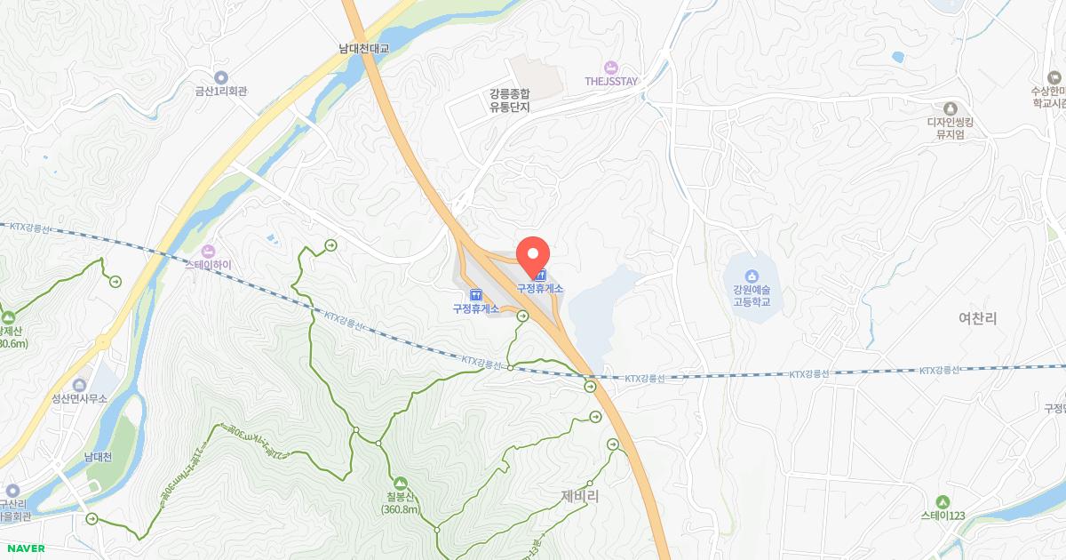 구정(속초)휴게소 위치 지도