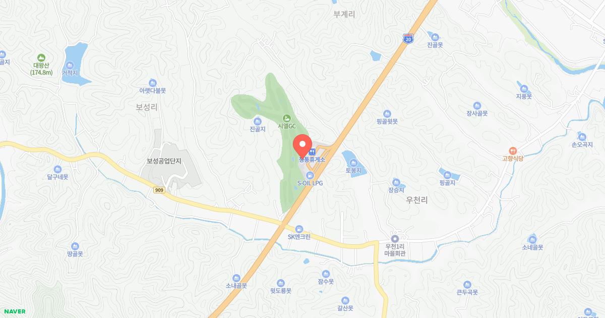 청통(대구)휴게소 위치 지도