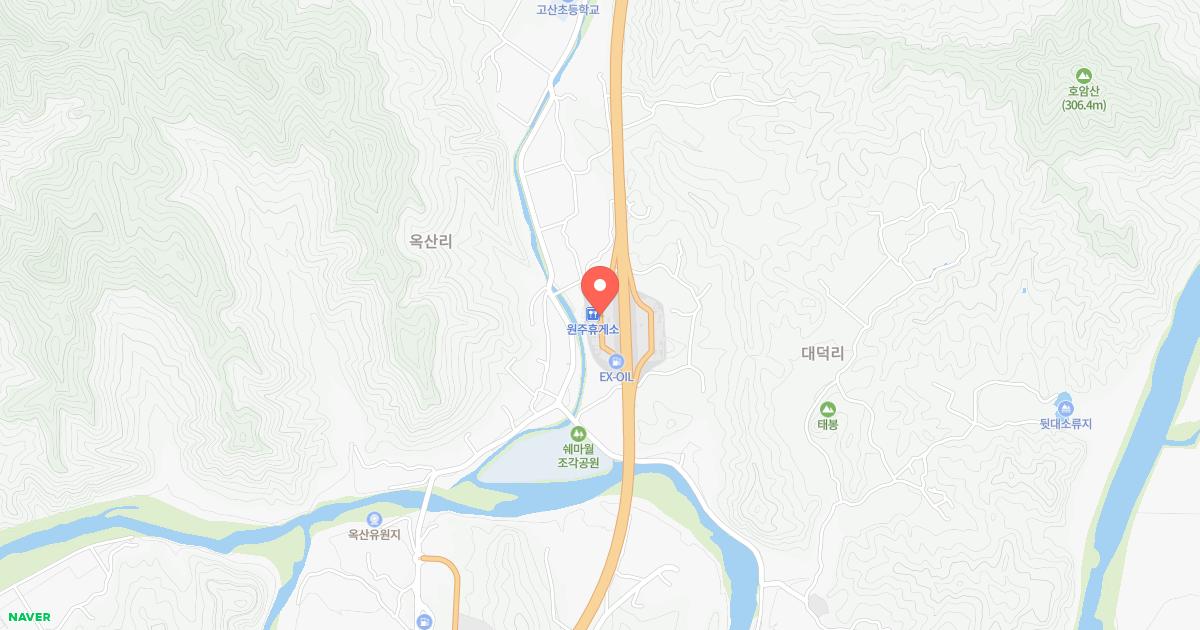 원주(부산)휴게소 위치 지도