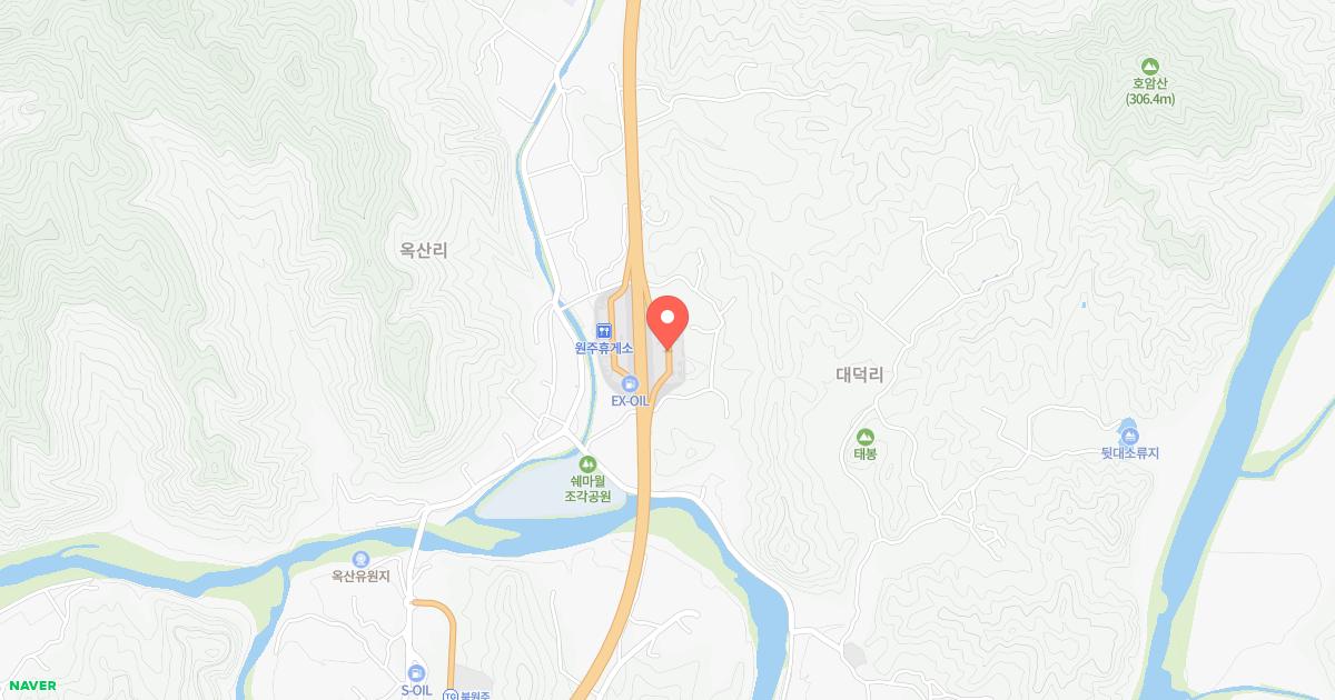 원주(춘천)휴게소 위치 지도