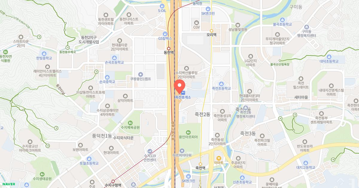 죽전(서울)휴게소 위치 지도