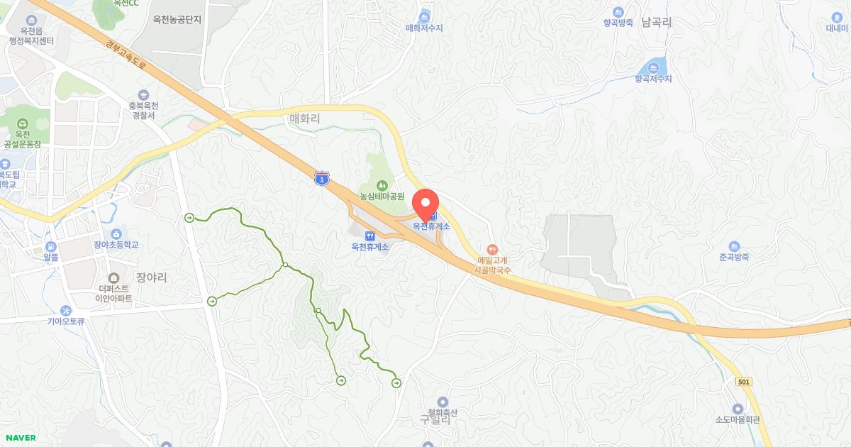 옥천(서울)휴게소 위치 지도