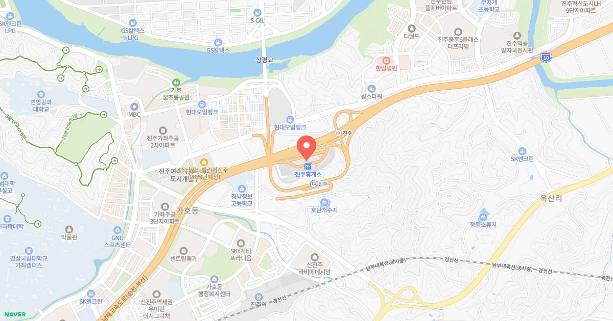 진주(부산)휴게소 위치 지도