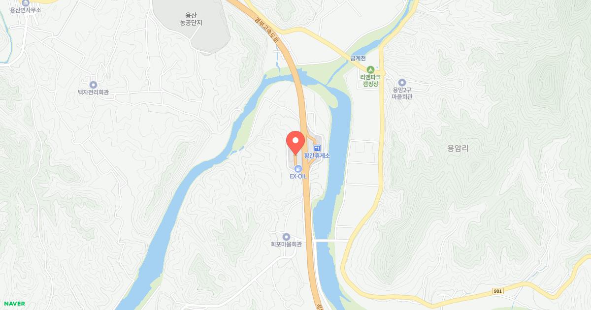 황간(부산)휴게소 위치 지도