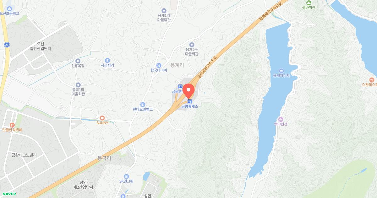 금왕(제천)휴게소 위치 지도