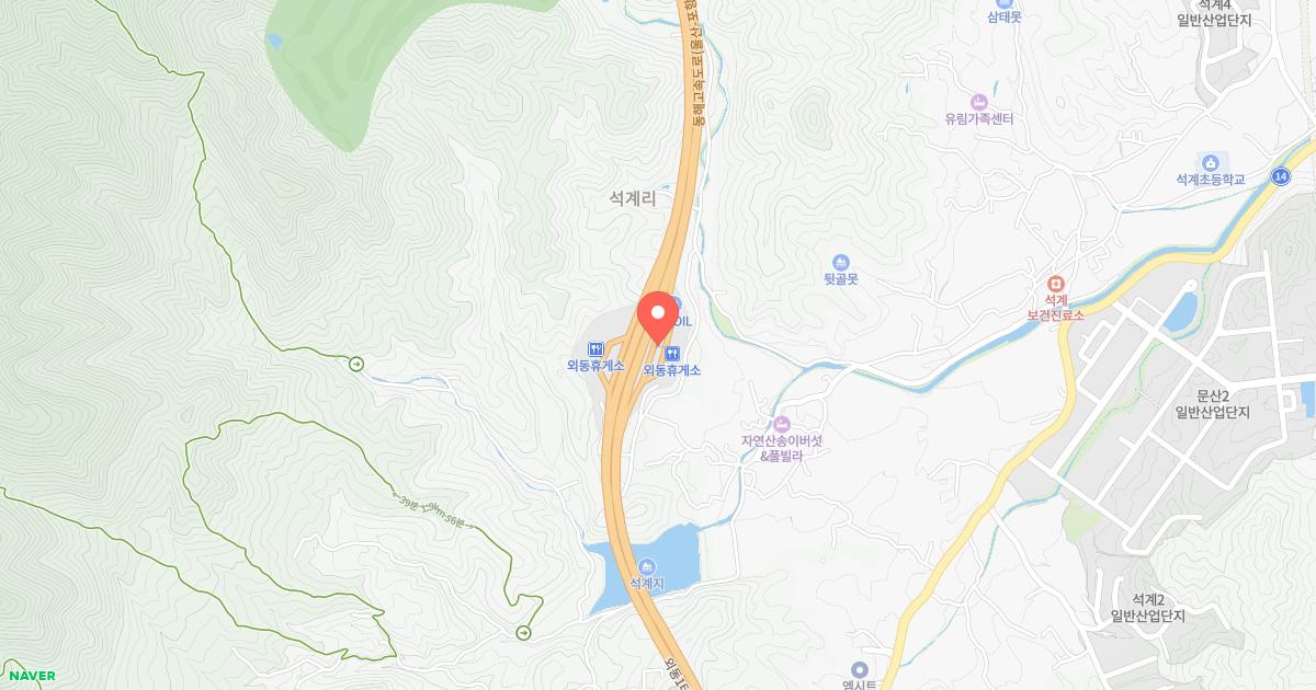 외동(포항)휴게소 위치 지도