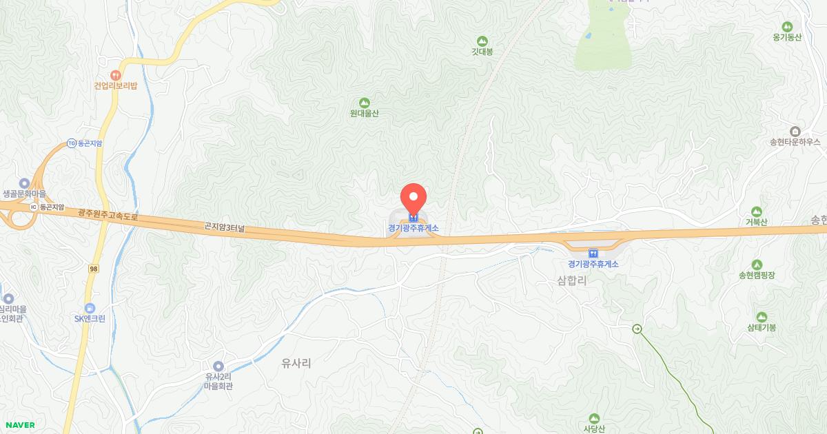 광주(광주)휴게소 위치 지도