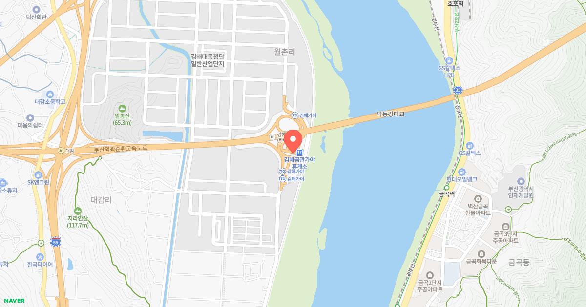 홍천(양양)휴게소 위치 지도