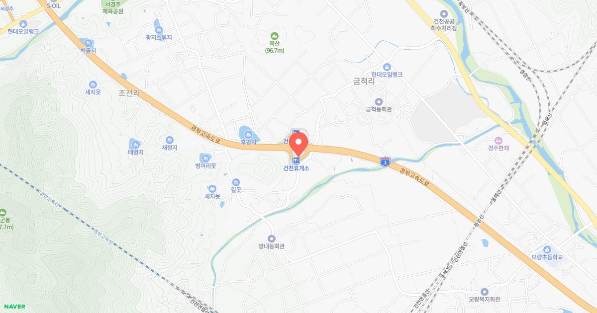 건천(부산)휴게소 위치 지도
