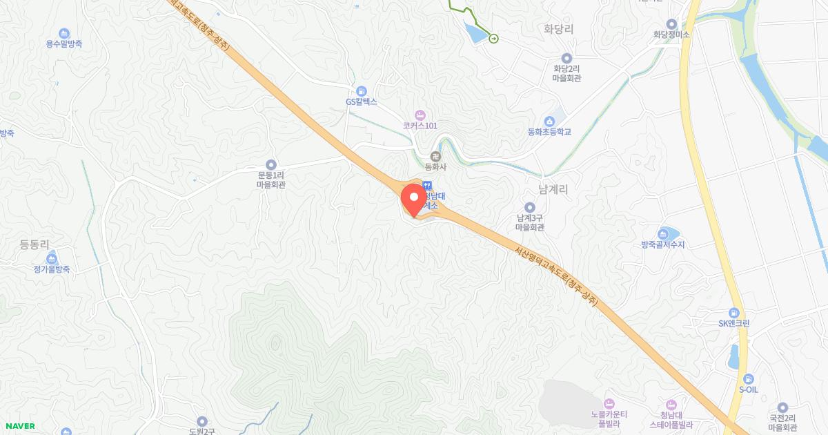 문의청남대(영덕)휴게소 위치 지도