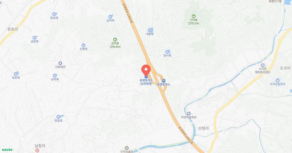 춘향(순천)휴게소 위치 지도
