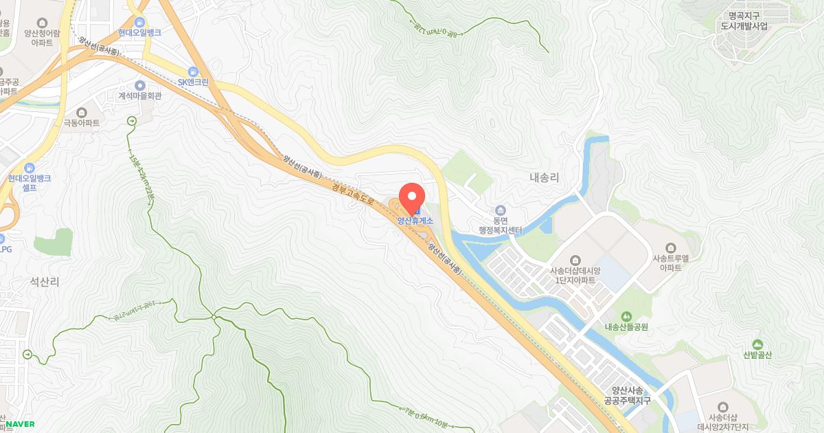 양산(서울)휴게소 위치 지도
