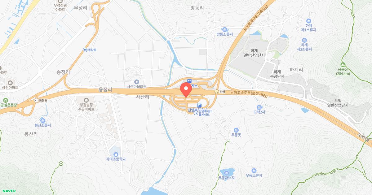 진영(부산)휴게소 위치 지도