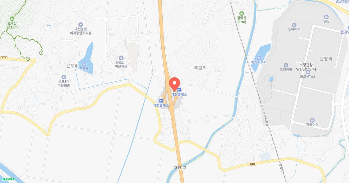 대천(서울)휴게소 위치 지도